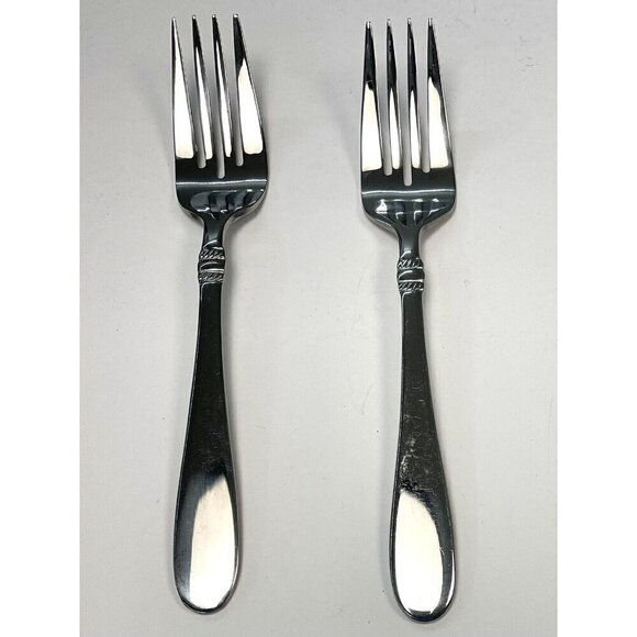 2x Next Day Gourmet Balustrade 7" DINNER FORKS *Same as Oneida Avondale* EUC - Picture 1 of 4